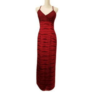 Oclin women's red long dress size L